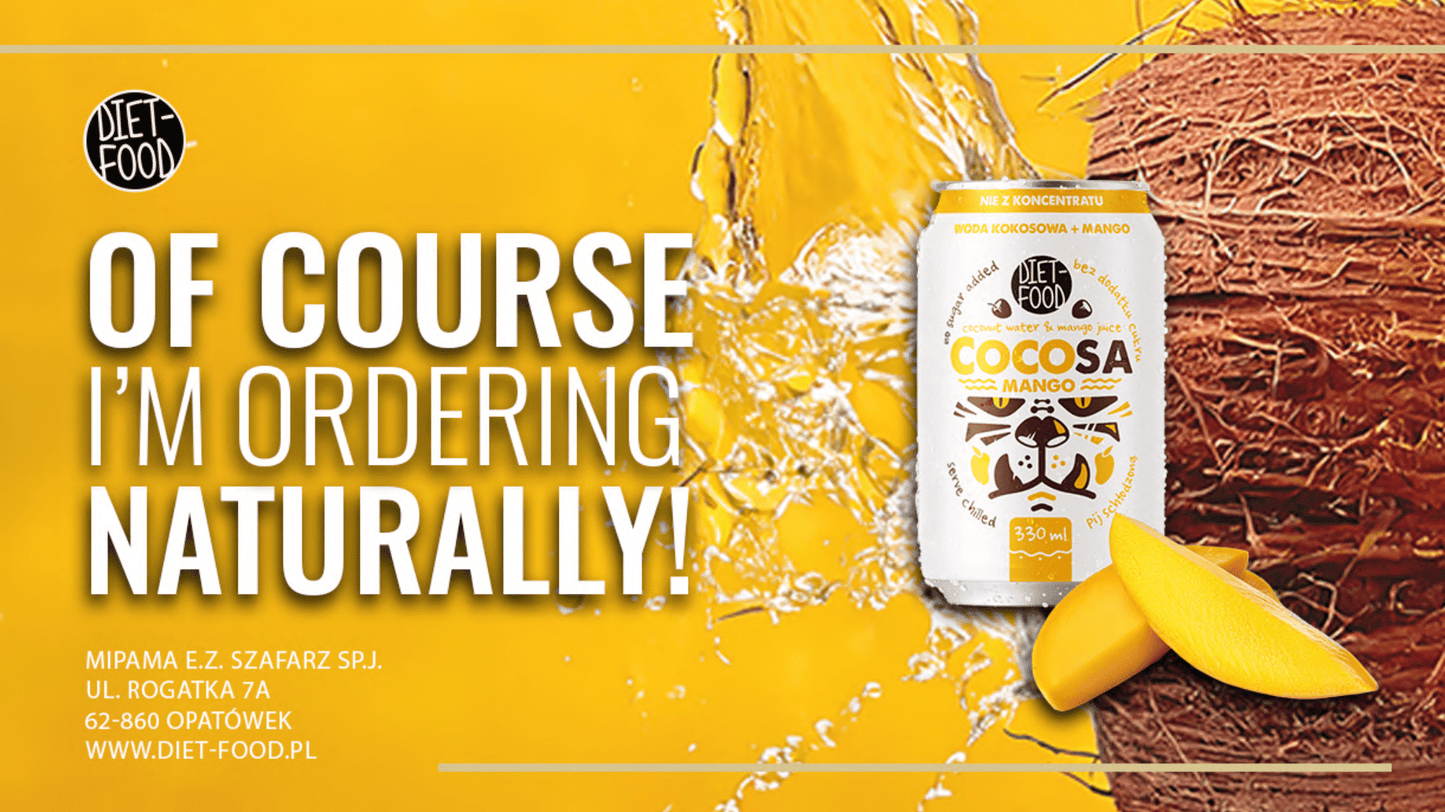 Cocosa Coconut Water with Mango Juice NFC — 330ml